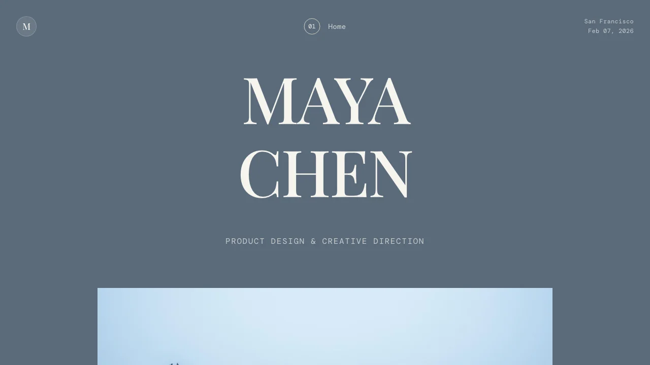 Screenshot of Mist - Atmospheric Designer Portfolio